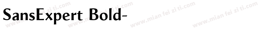 SansExpert Bold字体转换